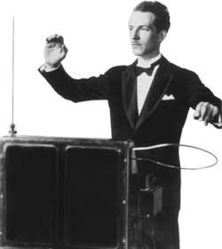 Leon Theremin playing a Theremin