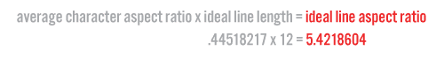 Ideal line aspect ratio